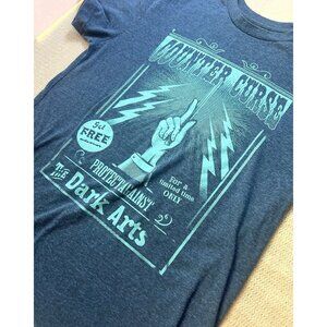 Harry Potter Dark Arts Adult Blue Short Sleeve T-Shirt Medium Counter Curse Loot